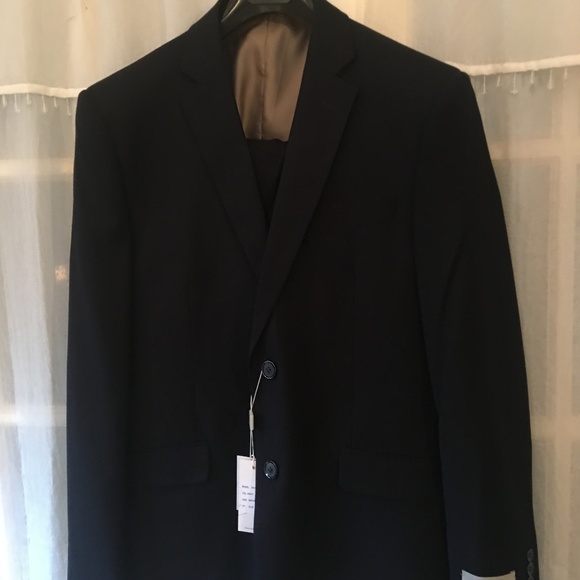 MDRN Uomo Men's Slim Fit 3 Piece Suit Navy 40R 34W